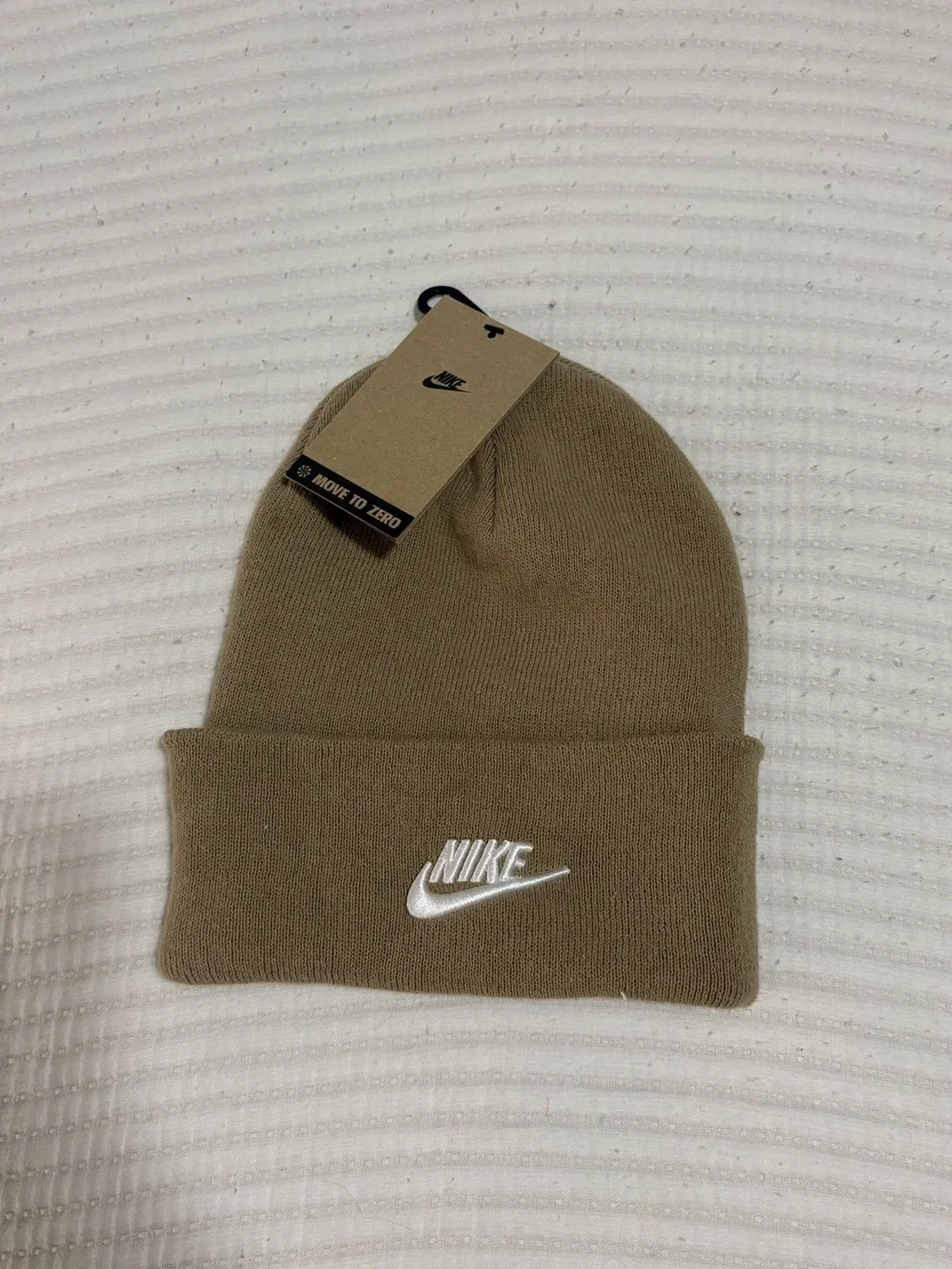 NIKE Tan Fold-Over Beanie - Picture 1 of 1